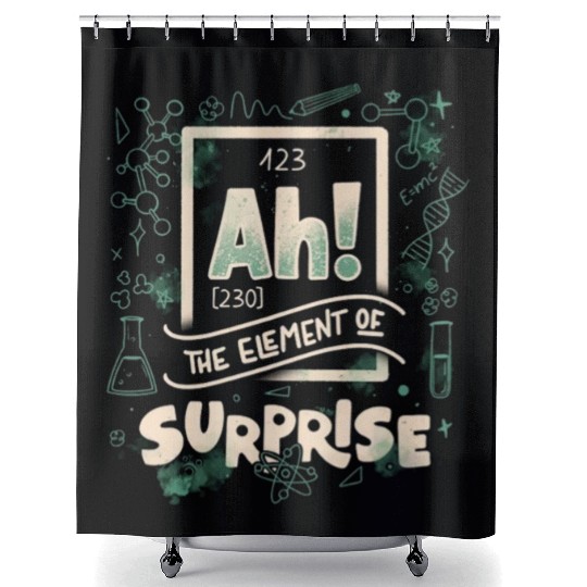 Ah The Element Of Surprise Shower Curtains