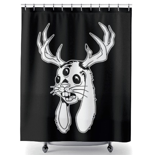 Believe Jackalope Jackrabbit Lovers Shower Curtains