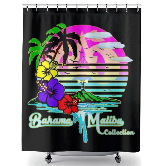 Summer Tropical Paradise Island Vibes Shower Curtains