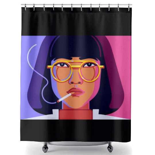 bad girl Shower Curtains