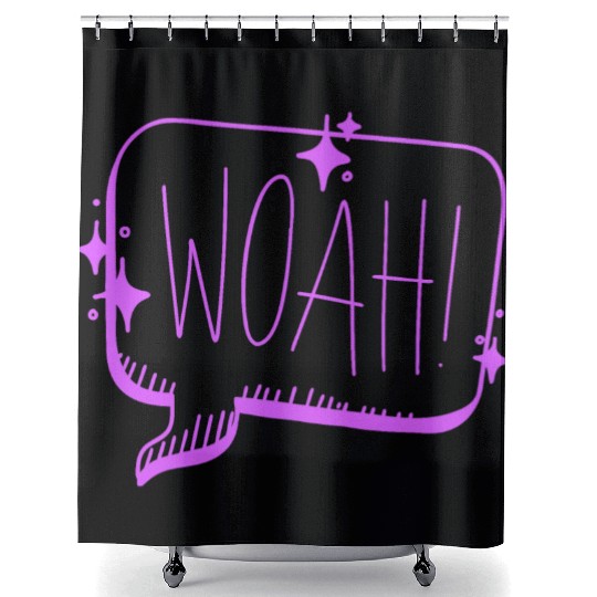 woah surprise Shower Curtains