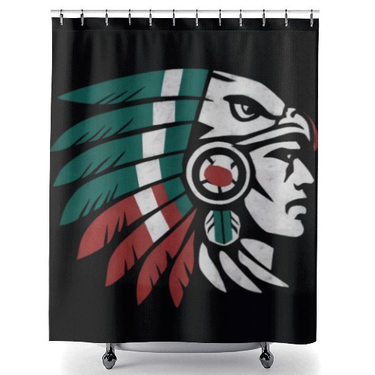 Aztec Warrior Indigenous Mexican Aztec Jaguar Shower Curtains