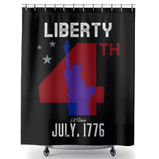 Liberty Been Lit Since July, 1776 4th of July Shower Curtains