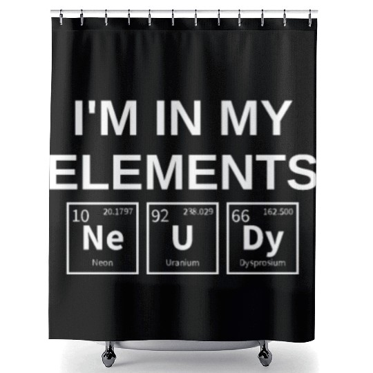 Elemental Harmony periodic table Shower Curtains
