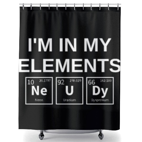 Elemental Harmony periodic table Shower Curtains