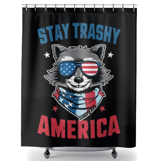 Stay Trashy America Take America Back 4Th Of July Shower Curtains
