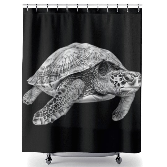Serene Sea Turtle Shower Curtains
