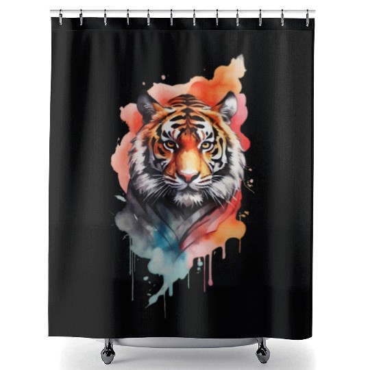 Wild Heart Tiger Shower Curtains
