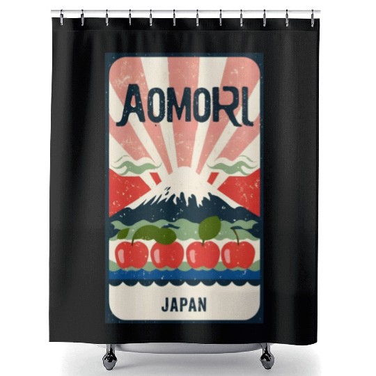 Aomori Harvest: Delicious Apples Shower Curtains