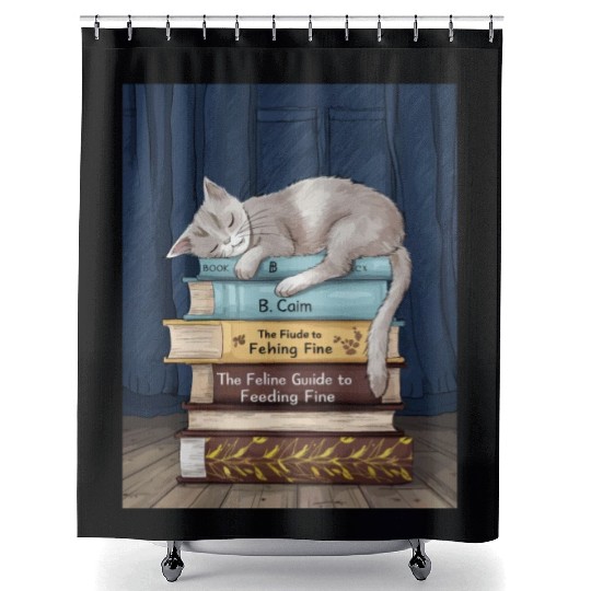 How to Chill Like a Cat Classic Shower Curtains 4