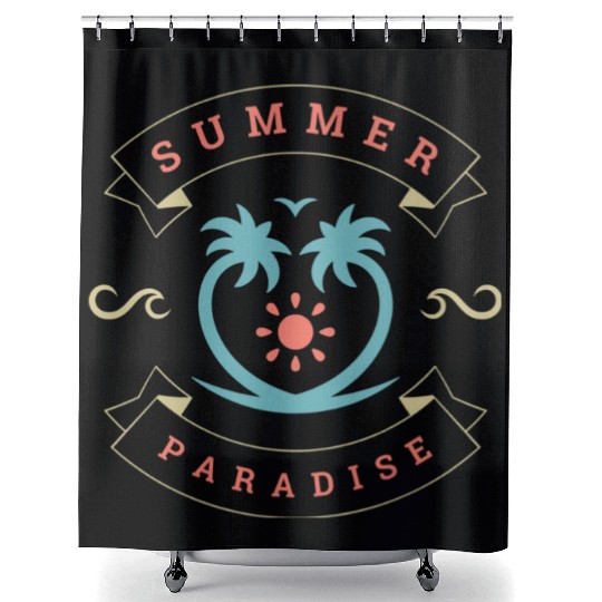 Summer Paradise Shower Curtains Design