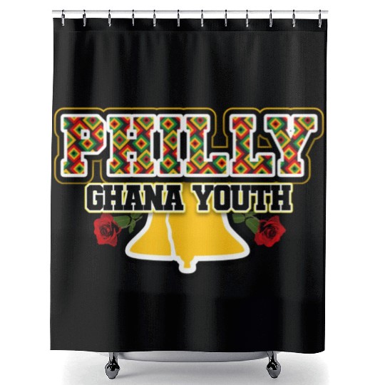 Philly Ghana Youth Bell Rose Shower Curtains