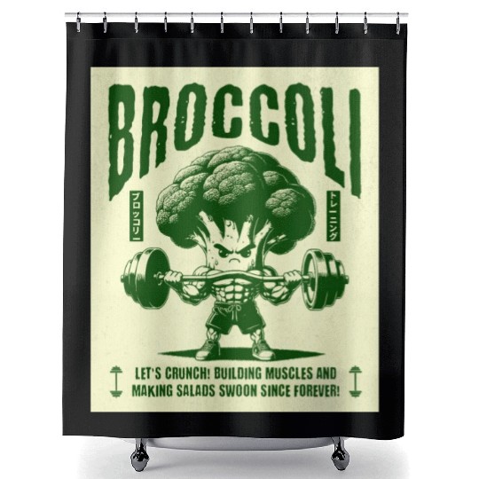 Broccoli fitness. Shower Curtains