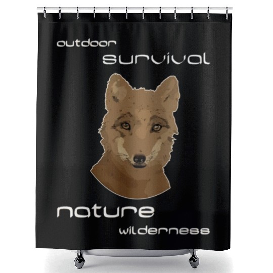 cute fox wilderness nature outdoor Shower Curtains