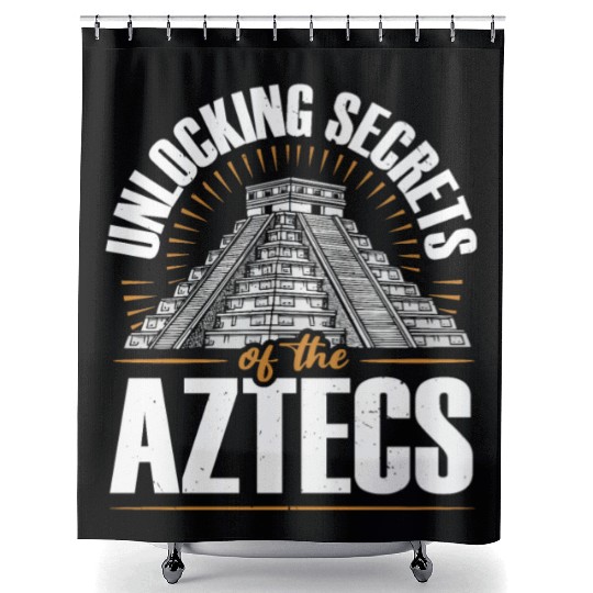 Aztec Pyramid Mayan Indigenous Mexican Aztec Shower Curtains