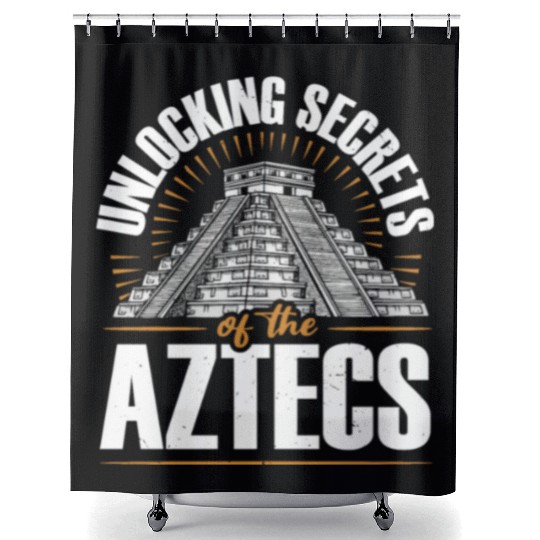 Aztec Pyramid Mayan Indigenous Mexican Aztec Shower Curtains