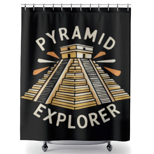 Aztec Pyramid Mayan Indigenous Mexican Aztec Shower Curtains