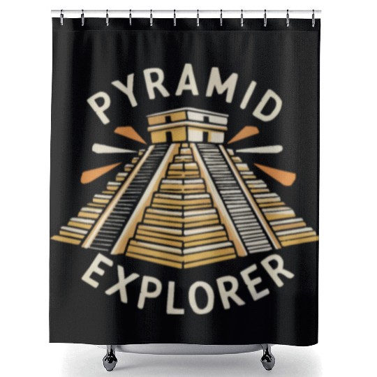 Aztec Pyramid Mayan Indigenous Mexican Aztec Shower Curtains