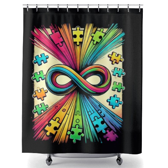 Spectrum Explosion Shower Curtains