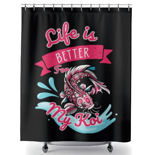 Koi fish swim gracefully Shower Curtains