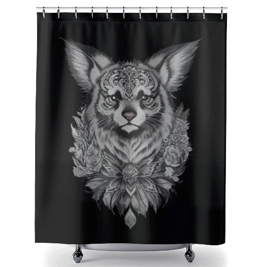 Animal Tattoo Design Shower Curtains