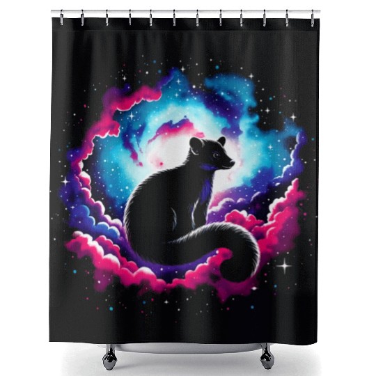 Cool Platypus Galaxy Space Art Shower Curtains