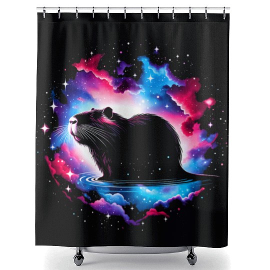 Cool Galaxy Graphic Space Art Shower Curtains