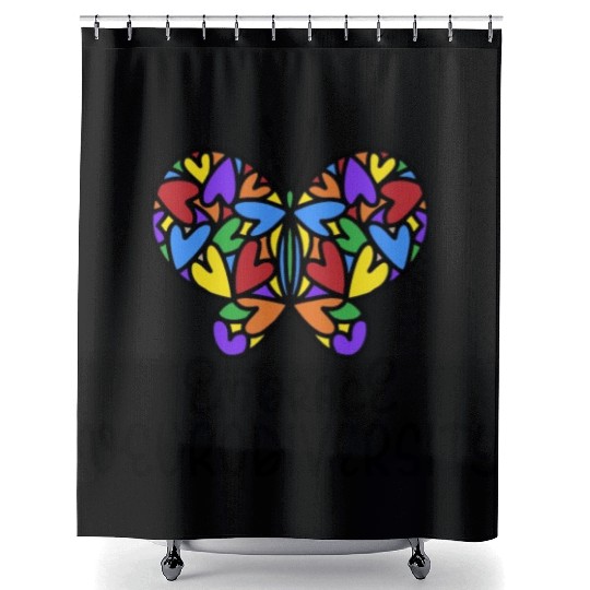 Embrace Neurodiversity Awareness Aware Motivationa Shower Curtains