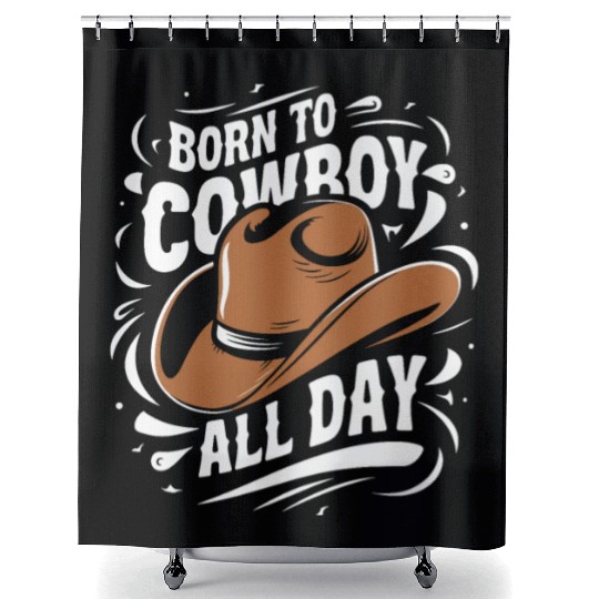 Cowboy Lifestyle Western Theme with Horses and Shower Curtains