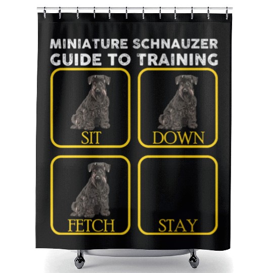 Miniature Schnauzer Training Premium Shower Curtains