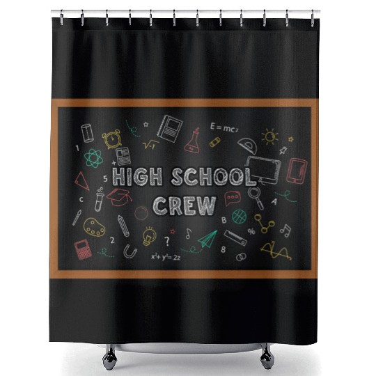 High School Crew First Chalkboard Shower Curtains