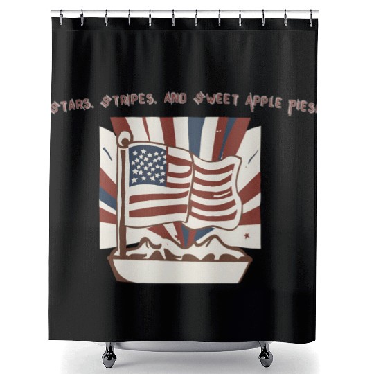 Stars, Stripes, and Sweet Apple Pies! Shower Curtains