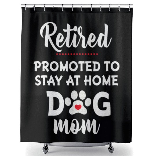 Retirement Plan Walking My Dog Retired Dog Lover Shower Curtains