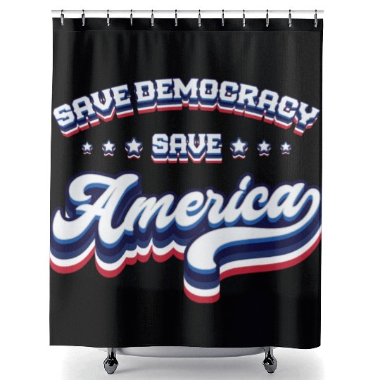 Save Democracy - 2024 Elections Shower Curtains