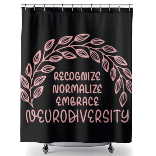 Recognize Normalize Embrace Neurodiversity Shower Curtains