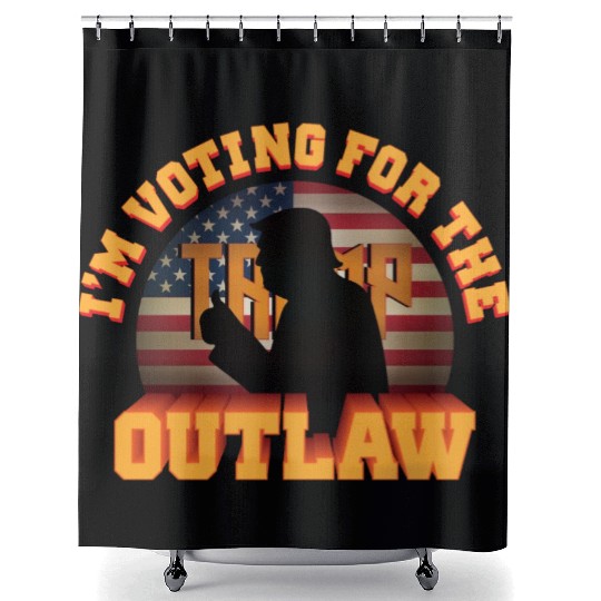 I'm Voting For The Outlaw - 2024 Election Shower Curtains