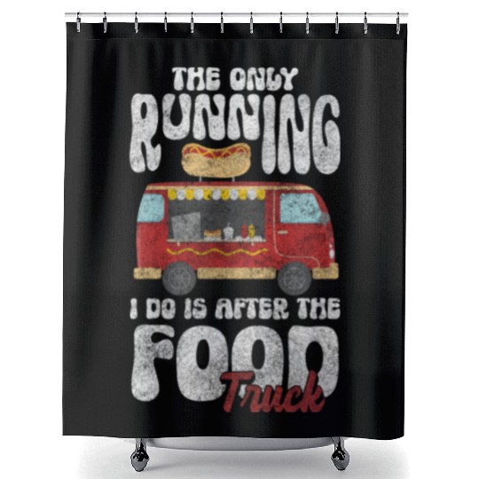 Food Truck Street Food Festival Chef Shower Curtains