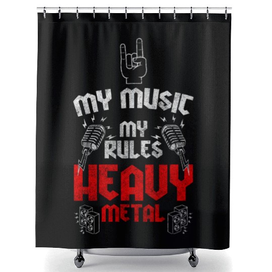 Metal Hard Rock Metal Band Death Metal Shower Curtains