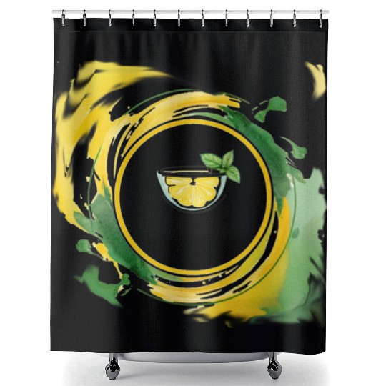 Lemonade in a Glass Shower Curtains