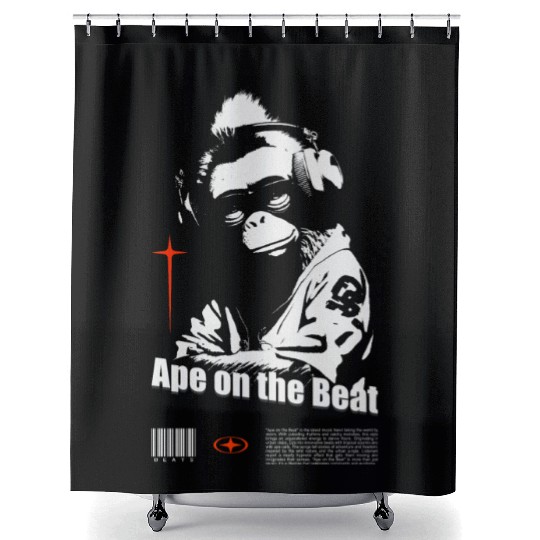 Ape on the Beat Shower Curtains