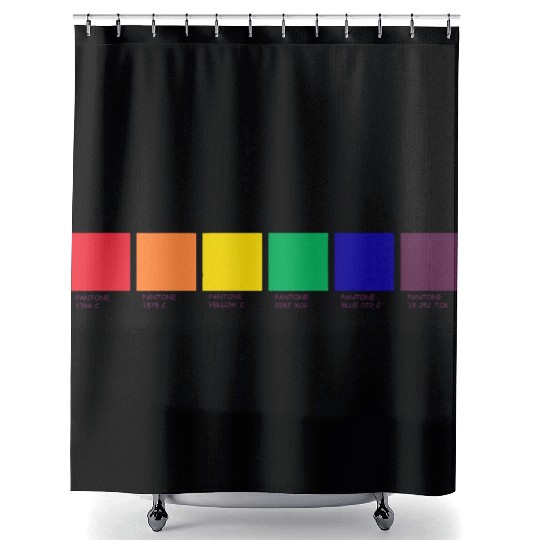 LGBT COLOR PANTONE PALLETE GAY COMMUNITY DESIGN Shower Curtains