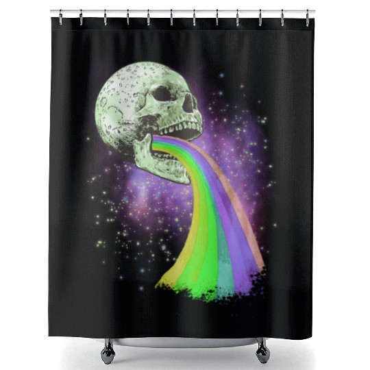 Goth Rock Satan Unicorn Festivals Death Metal Shower Curtains