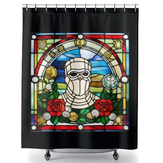 "Operation Sandstorm" church window design Shower Curtains