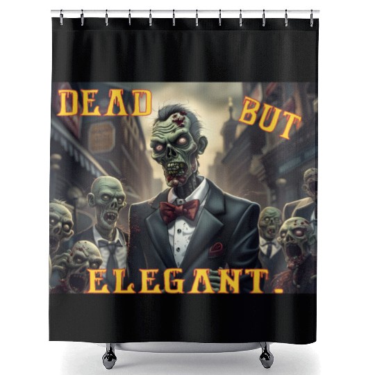 Funny Zombie Dead But Elegant Shower Curtains