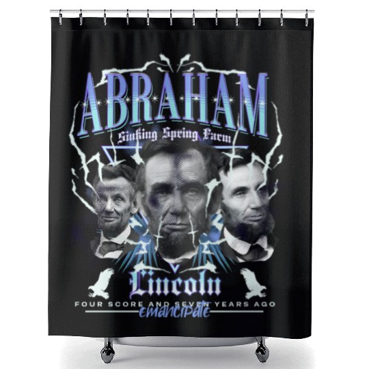 History Bootleg Abraham Lincoln Bootleg Retro Rap Shower Curtains