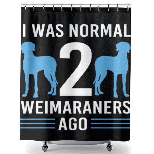 Weimaraner Dog Pun Pet Owner Funny Weimaraner Shower Curtains