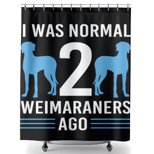 Weimaraner Dog Pun Pet Owner Funny Weimaraner Shower Curtains