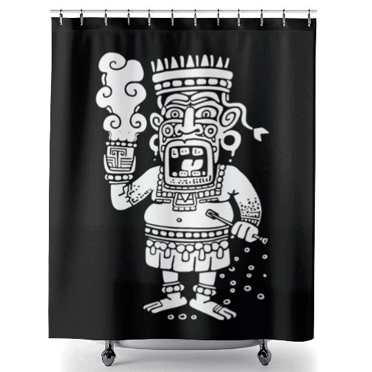 Maya God Mayan Mythology Buluc Chabtan Shower Curtains