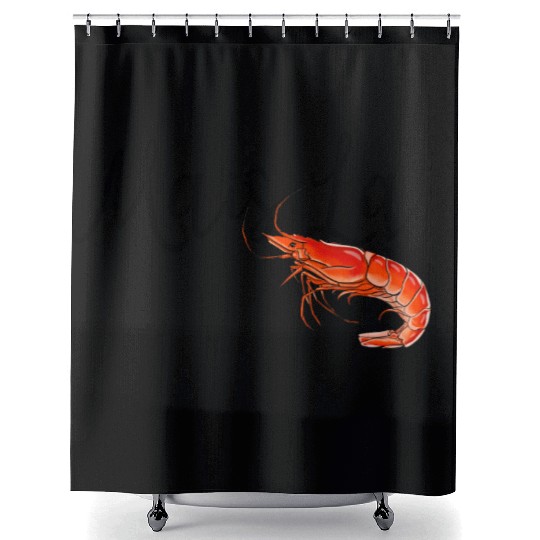 Mais la with shrimp Shower Curtains