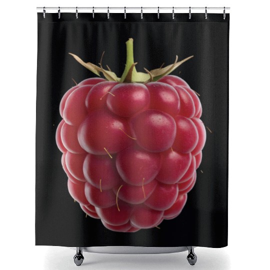 Raspberry Realistic Shower Curtains